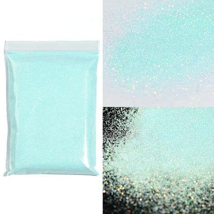 10g Blauw Groene Gloei-in-het-Donker Nagelpoeder - Luminieuze Pigmentstof voor Indrukwekkende Sieraden en Knutsel Decoraties
