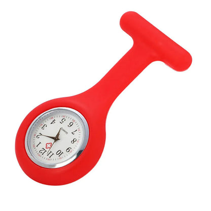 Stijlvolle Dames Pocketwatch met Digitale Weergave - Clip-On Analoge Klok Verpleegster Broche Speld Elektrische Mode Horloge