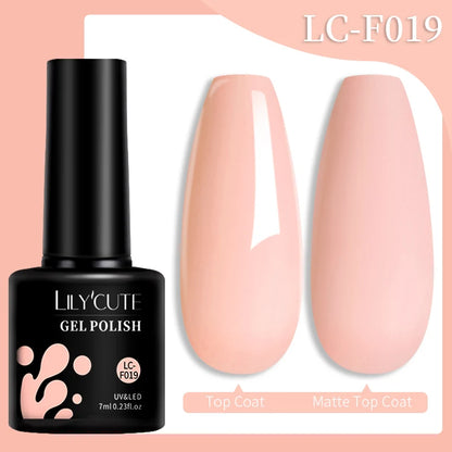LILYCUTE 7ML Snelle-Extensions Nagelgel - Semi-permanente Acryl Kristalwit & Helder Nude Nagellak voor Prachtige UV Opbouw