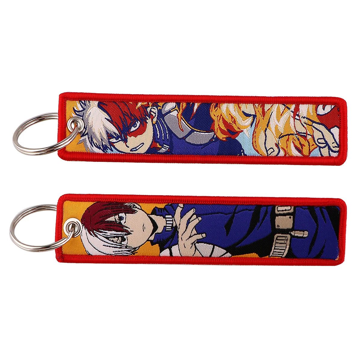 Stijlvolle Japanse Anime Geborduurde Sleutelhangers – Perfecte Sleuteltags voor Motorfietsen, Auto's en Rugzakken – Trendy Sleutelhanger Cadeaus voor Vrienden!