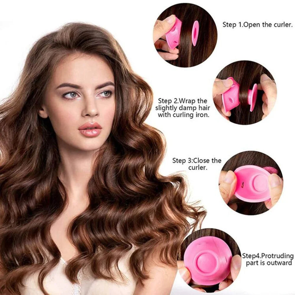 Ontdek 10 Luxe Warmtevrije Haarrollers – Moeiteloze Zachte Siliconen Rollers voor Dromerige Krullen Terwijl Je Slaapt! Perfecte Haarestylingtools voor een Prachtige Golflook!