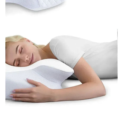Luxueus 2-in-1 Ergonomisch Geheugenfoam Cervicaal Kussen - Snelle Terugstuiter Design voor Ultieme Nekpijnverlichting en Comfortabele Slaap