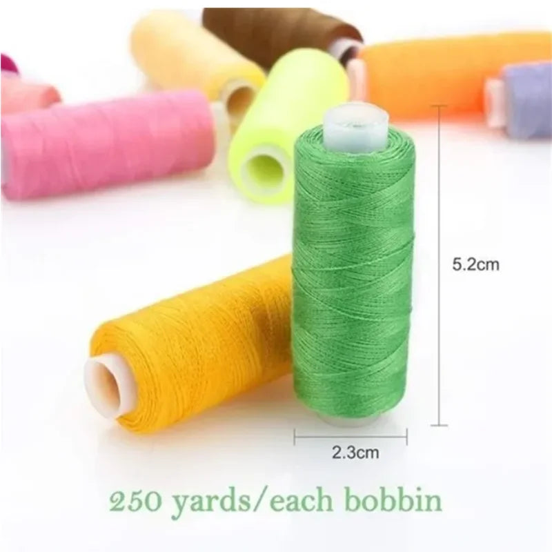 Lot de 100 bobines de fil couture polyester multicolore 250 yards couture main machine DIY