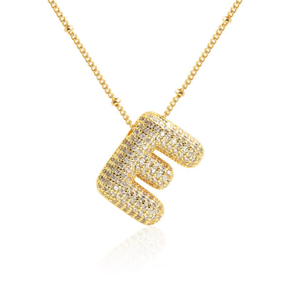 Prachtige Luxe Zirkon Kristal 26 Engelse Letters RVS Kettingen voor Vrouwen – Trendy Choker Ketting Sieraden Groothandel