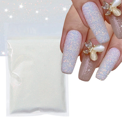 10g Blauw Groene Gloei-in-het-Donker Nagelpoeder - Luminieuze Pigmentstof voor Indrukwekkende Sieraden en Knutsel Decoraties