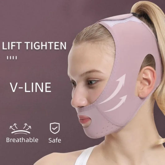Revitaliserende V-Lijn Gezicht Slimmende Band voor Vrouwen - Anti-Rimpel Kin en Wang Lift Strap voor Ultieme Gezichtsmassage en Huidverzorging