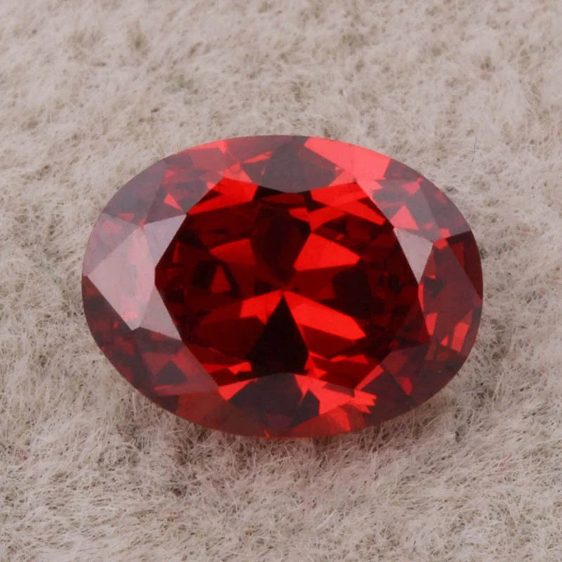 13x18mm Oval Red Garnet Loose Gemstone Brilliant Cut VVS Natural Unheated Stone for Ring Pendant Jewelry Making