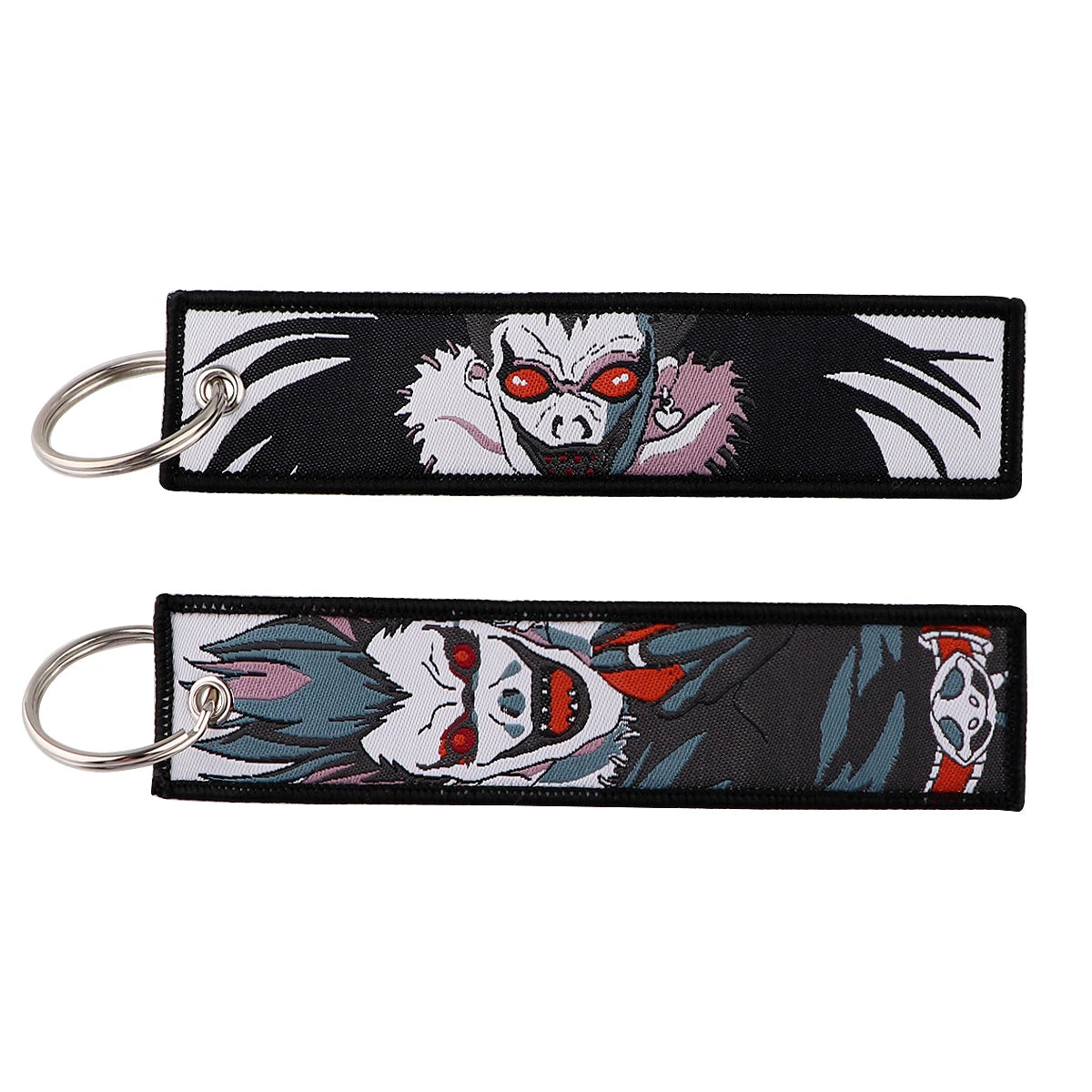 Stijlvolle Japanse Anime Geborduurde Sleutelhangers – Perfecte Sleuteltags voor Motorfietsen, Auto's en Rugzakken – Trendy Sleutelhanger Cadeaus voor Vrienden!