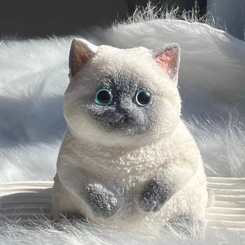 Schattige Jumbo Kitty Kat Taba Siliconen Pluche Speelgoed - Handgemaakte Squeeze Mochi voor Stressverlichting & Ontspanning - Perfect Cadeau voor Kattenliefhebbers!