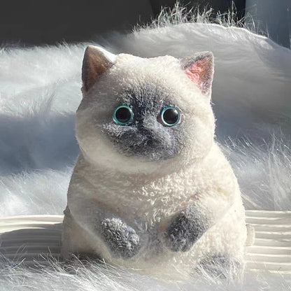 Schattige Jumbo Kitty Kat Taba Siliconen Pluche Speelgoed - Handgemaakte Squeeze Mochi voor Stressverlichting & Ontspanning - Perfect Cadeau voor Kattenliefhebbers!