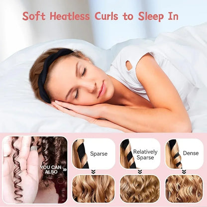 Zijden Slaap Krulband - Moeiteloze Hittevrije Haarrollers voor Beautiful Krullen!