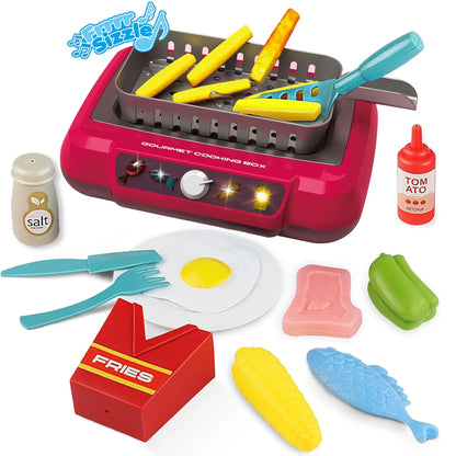 Spannende Kleurveranderende Gourmet Kookset - 20PCS Keukenaccessoires met Lichten voor Leuk Doe- alsof Spel, Perfect Cadeau voor Kinderen!