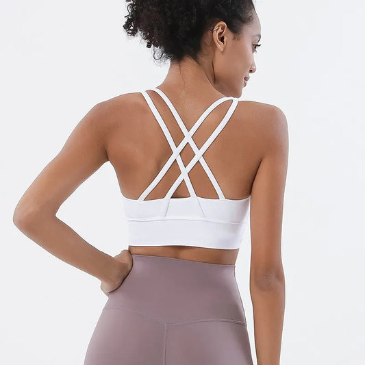 Stijlvolle Dames Fitness Yoga Bh's - Ademend Racerback Sport Bh voor Ultiem Comfort en Prestaties in de Gym