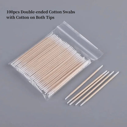 Premium Houten Punt Wattenstaafjes - Ultra-Detail Nagellak Verwijder Sticks voor Perfecte Manicures (100/300/500 Pak)