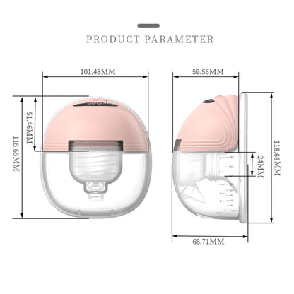 Ultra-stille Draagbare Elektrische Borstkolf - Handsfree Comfort Melkverzamelaar met 24 mm Flens voor Moeiteloos Borstvoeding Geven