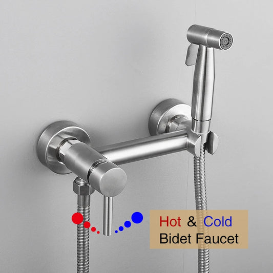 Premium ULA Geborstelde Bidetkraan Mixer - Stijlvolle Koud- en Warmwaterdouchesproeier voor de Ultieme Hygiëne-ervaring