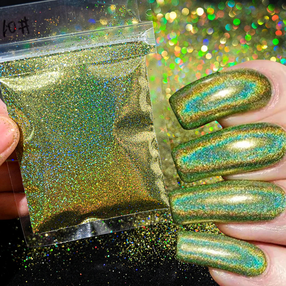 10g Blauw Groene Gloei-in-het-Donker Nagelpoeder - Luminieuze Pigmentstof voor Indrukwekkende Sieraden en Knutsel Decoraties