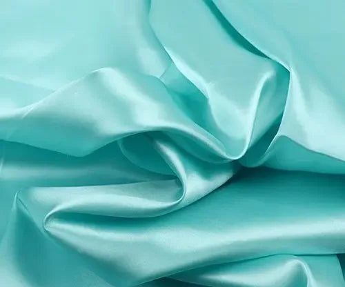 Satin Imitation Silk Fabric 150cm Wide Polyester Lining Cloth for Dresses Decor DIY Sewing by Meter