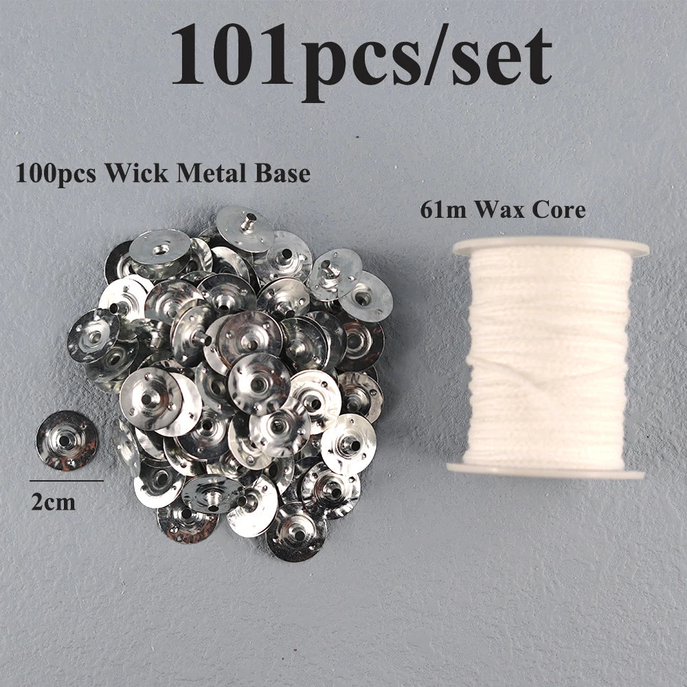 Candle Wick Sets and Kits | Pre-Tabbed Cotton Wicks, Holders and Accessories for Candle Making | Multiple Sizes