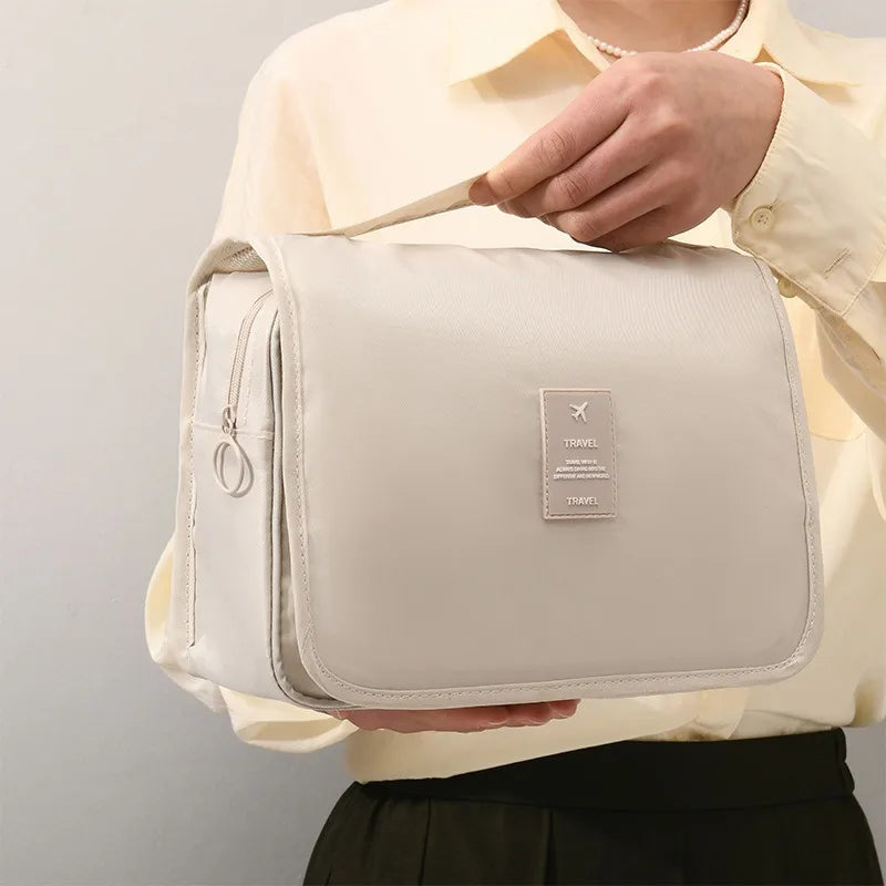 Chic Waterdichte Reis Make-up Tas - Stijlvolle Toilettas Organizer & Badhaak Zak voor Vrouwen - Premium Kwaliteit Oppslagoplossing!