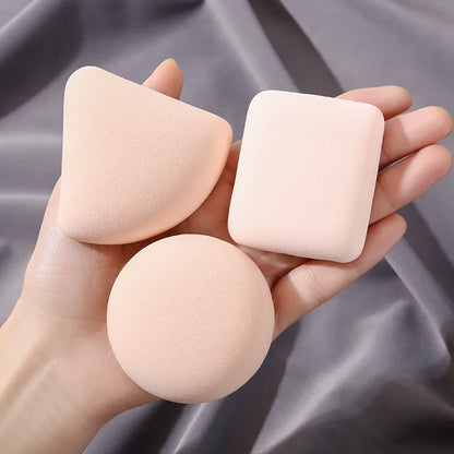 Schattige 3-delige Make-up Puff Set voor een vlekkeloze toepassing - veelzijdige droge en natte cosmetische sponsblenders voor je foundation en crème!