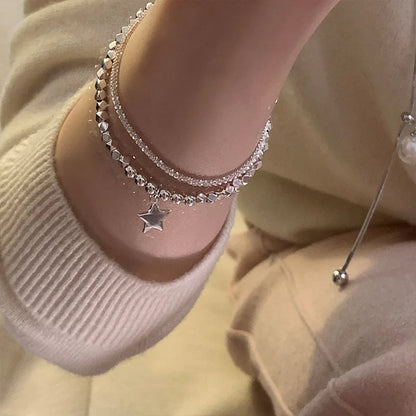 Elegante Sprankelende Zilveren Verstelbare Armbanden voor Vrouwen - Betoverend Gypsophila Ontwerp, Perfect voor Trouwen en Bijzondere Gelegenheden!