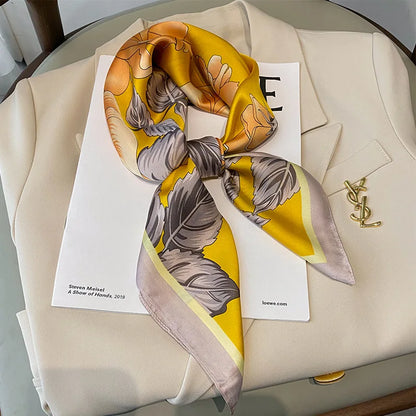 Chique 2023 Zijden Nek Sjaal met Elegante Paardenprint voor Vrouwen - Veelzijdige Vierkante Haarwraps, Foulards en Bandana Opties