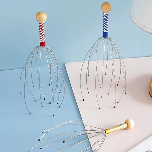 Geniet van Geluk: 1PC RVS Octopus Hoofdmassage - Gegraveerd Ontwerp voor Ultieme Ontspanning en Hoofdhuidverlichting in Diverse Kleuren!