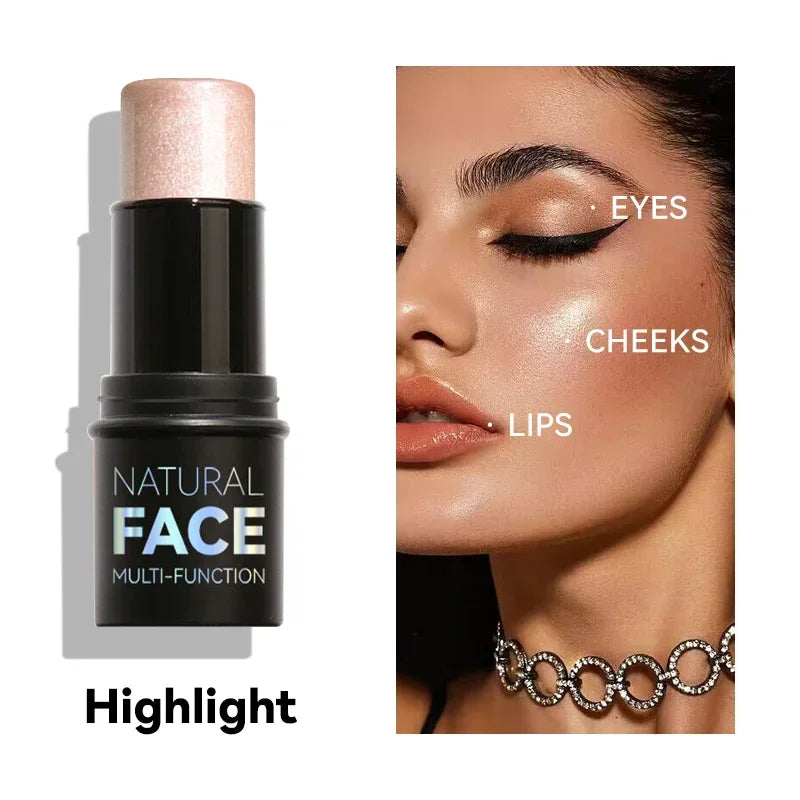 Veelzijdige Make-up Contouring Bronzer Stick - All-in-One Highlighter, Verhelderende Blush en Concealer Crème!