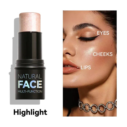 Veelzijdige Make-up Contouring Bronzer Stick - All-in-One Highlighter, Verhelderende Blush en Concealer Crème!