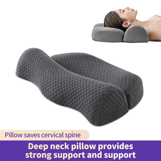 Ergonomisch Geheugenschuim Cervicale Contour Kussen - Ideaal voor Zijslapers en Orthopedische Ondersteuning