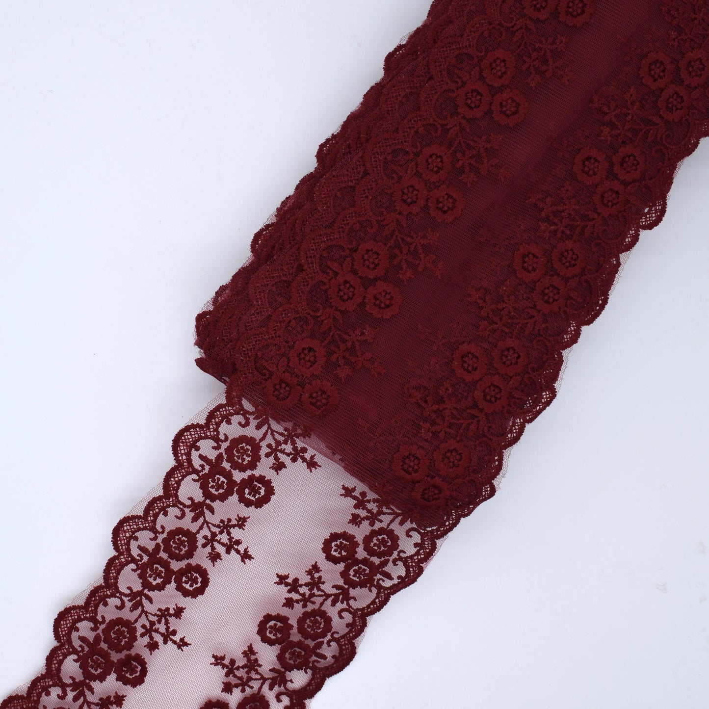 Cotton Embroidered Flower Lace Trim 1 Yard White Floral Ribbon 13.5cm Wide Sewing Curtain Dress DIY Craft Supplies