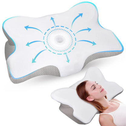 Ervaar ultiem comfort met de geurloze orthopedische memory foam neksteun van Pulatree - ergonomisch ontwerp voor verlichting van nek- en schouderpijn!
