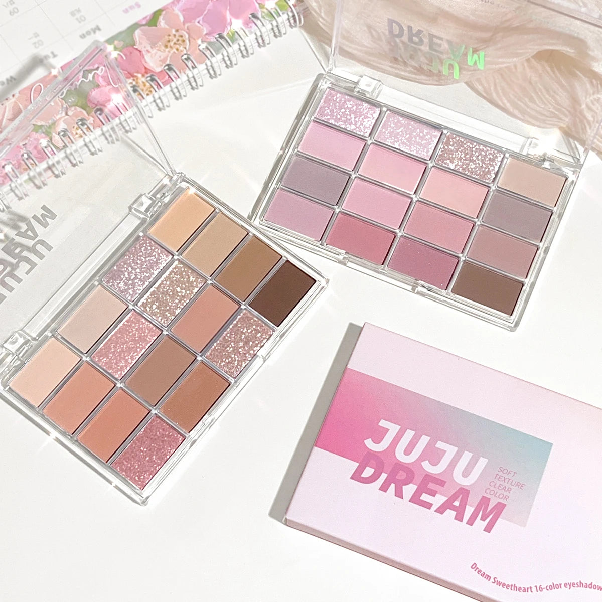 Veelzijdige 16-kleur Matte Oogschaduw Palette - Aardse Bruine Nudes voor Makkelijke Everyday Looks, Langdurige Formule
