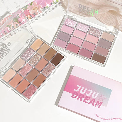 Veelzijdige 16-kleur Matte Oogschaduw Palette - Aardse Bruine Nudes voor Makkelijke Everyday Looks, Langdurige Formule