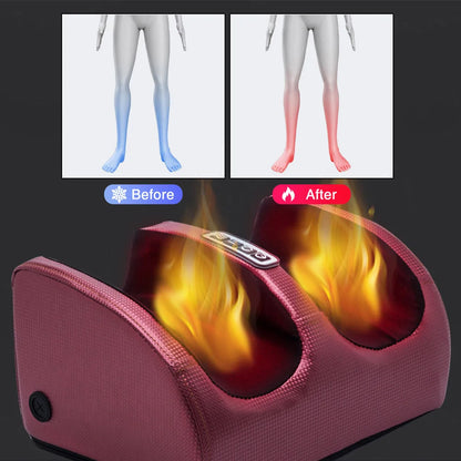 Verwen jezelf: Elektrische Voetmassager met Verwarmtherapie, Shiatsu Kneedrollers en Hete Compressie voor Ultieme Spierontspanning en Pijnverlichting