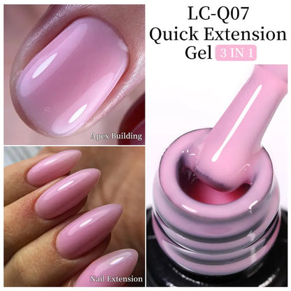 LILYCUTE 7ML Snelle-Extensions Nagelgel - Semi-permanente Acryl Kristalwit & Helder Nude Nagellak voor Prachtige UV Opbouw