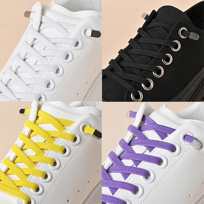 Elastische veters zonder knopen voor moeiteloze buitensneakers - Snelle en veilige pasvorm voor kinderen en volwassenen! Ideale luie veters voor iedereen!