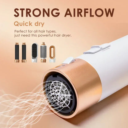Ultieme 5-in-1 Styling Tool Set: Professionele Haardroger, Hete Kam, Krultang en Steilijzer voor Dyson Airwrap - Jouw All-in-One Oplossing voor Gorgeous Haar Thuis!