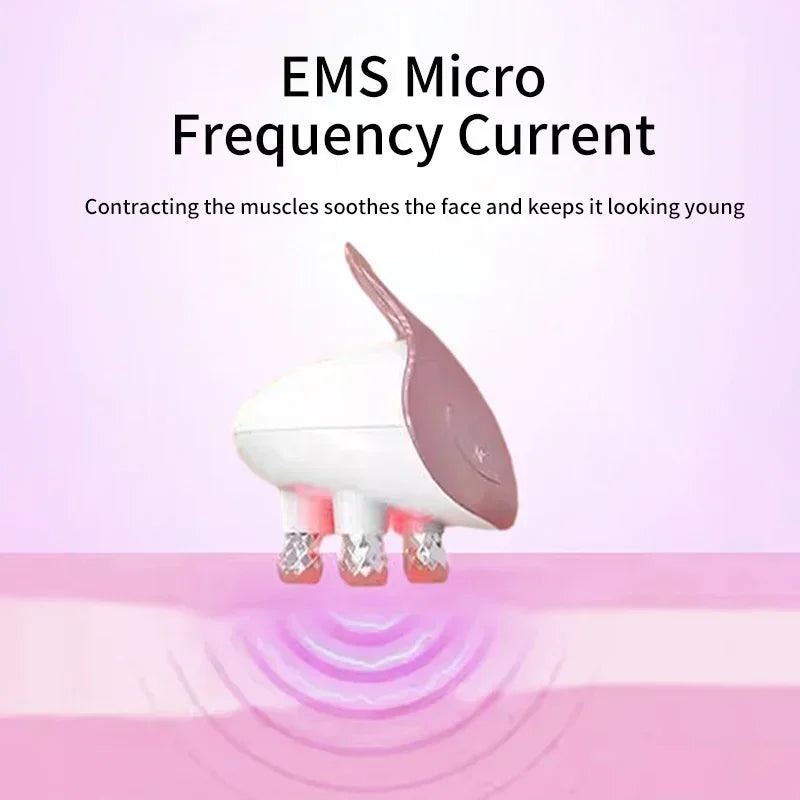 Ultimate 5-in-1 EMS Gezichtsmodule met 4D Massahoofd - Verbeter je Huidverzorgingsroutine Thuis met 5 Kleur Lichttherapie voor Optimale Crèmeabsorptie!