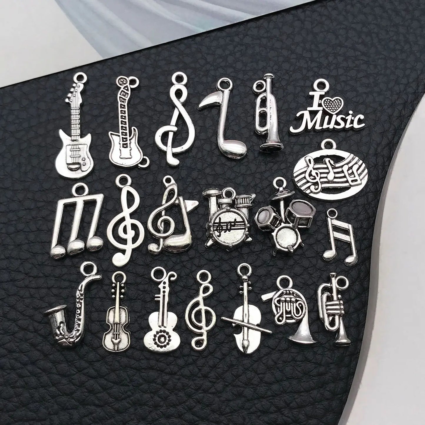 Music Charms for Jewelry Making Mixed Metal Notes Instruments DIY Earrings Necklaces Craft Supplies