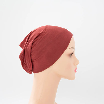 Chic en Stijlvol 56-Kleurige Vrouwen Binnen Hijab Tube Muts - Premium Bamboe Jersey Onderheadscarf voor Moslim Mode