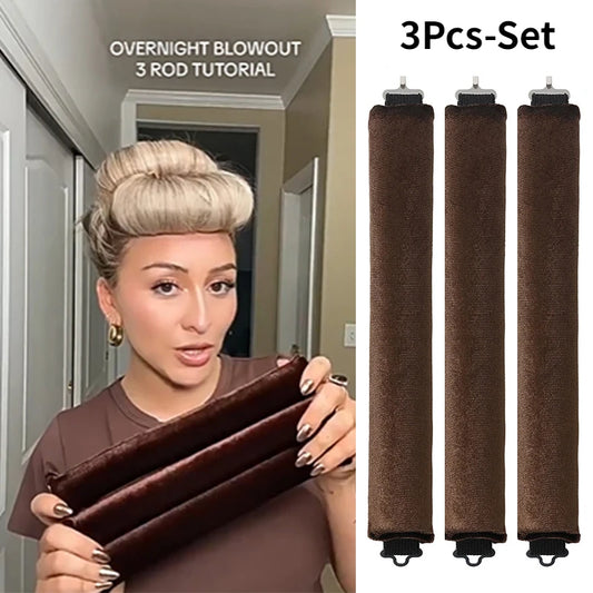 Transformeer je Haar Moeiteloos: Warmtevrije Krulstaaf Hoofdband voor Prachtige Krullen terwijl je Slaapt - Zachte Flexibele Staven met Haak voor Eenvoudig Stylen!
