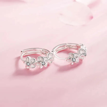 Elegante 925 Sterling Zilveren Bloem Stud Oorbellen voor Vrouwen - Perfect voor Bruiloften, Modebewust en van Hoge Kwaliteit met Sprankelende Kristal Zirkon
