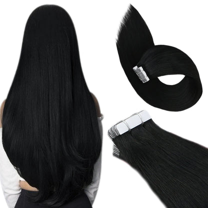 Luxe Ugeat Tape-In Haarextensions met Echt Braziliaans Remy Haar – Strak, Naadloze Huidband voor Prachtige Balayage Stijlen (20P/40P)