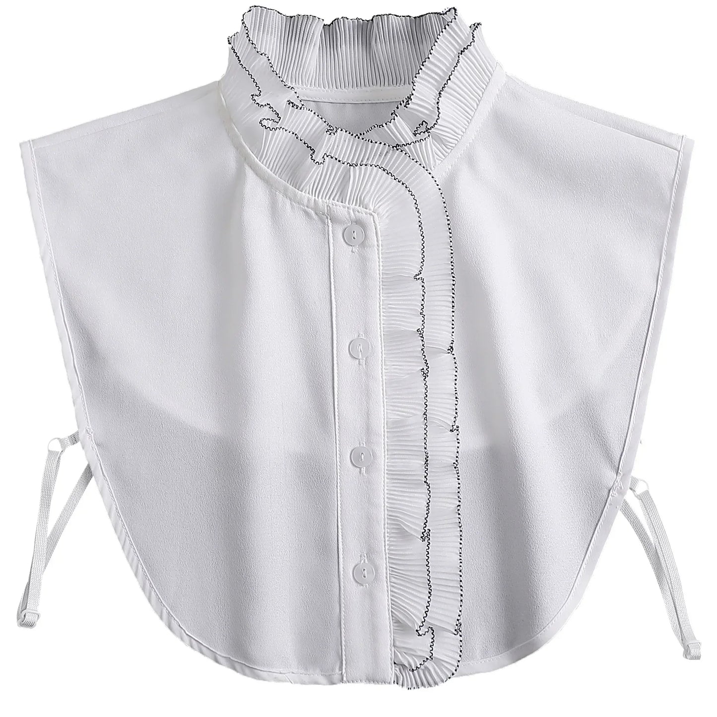 Chic 2024 Voorzijde Strik Witte Afneembare Kant Kraag voor Dames – Vintage Stijl Blouse Accessoire voor een Modebewuste Uiterlijk