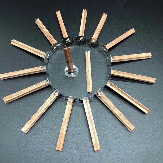 Cross Wooden Candle Wick with Metal Base for DIY Soy Wax Candles
