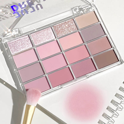 Veelzijdige 16-kleur Matte Oogschaduw Palette - Aardse Bruine Nudes voor Makkelijke Everyday Looks, Langdurige Formule