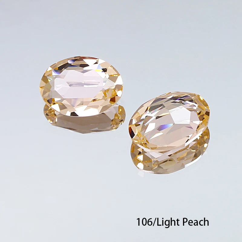 Oval K9 Crystal Pointback Rhinestones 10x14mm 13x18mm Glass Fancy Stones for Jewelry Making Nail Art Garment Decor