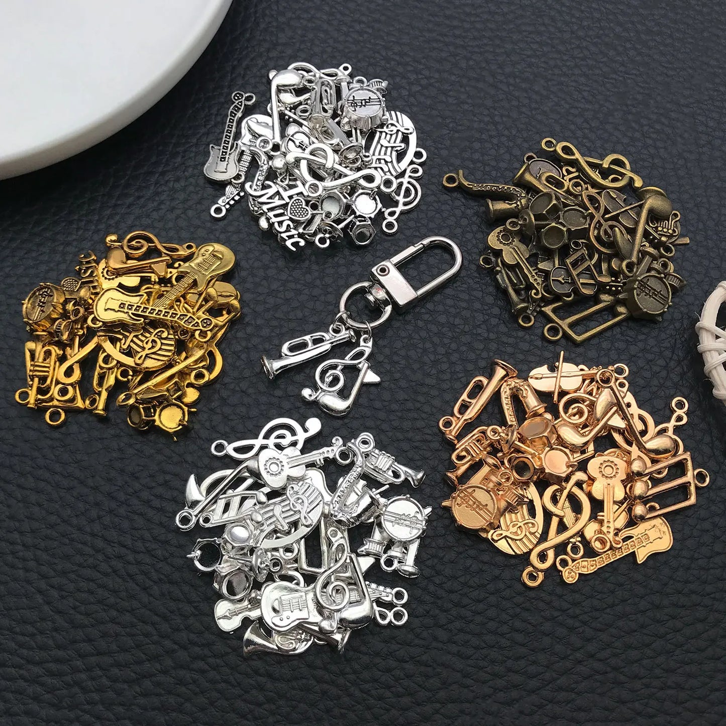 Music Charms for Jewelry Making Mixed Metal Notes Instruments DIY Earrings Necklaces Craft Supplies
